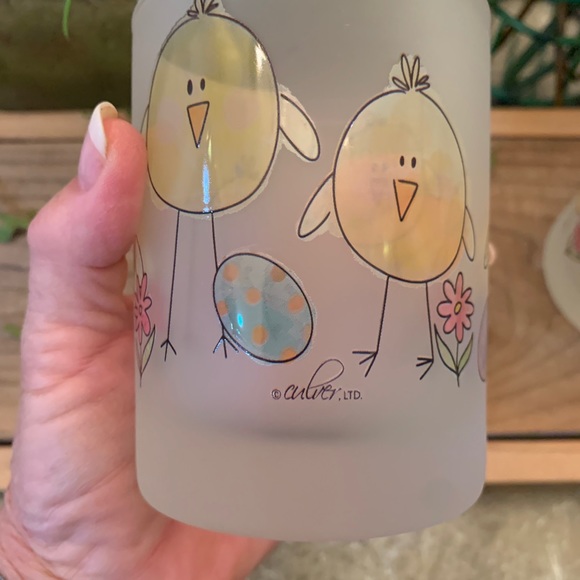 ALBERTO CULVER “Easter Chicks” Old Fashion Bar Glasses RARE - Picture 3 of 7